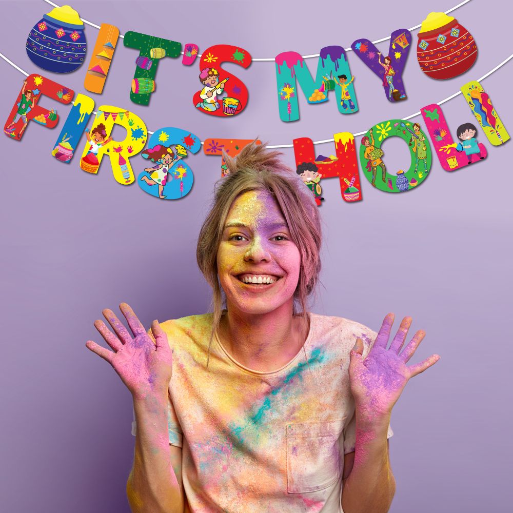 It's My First Holi Banner