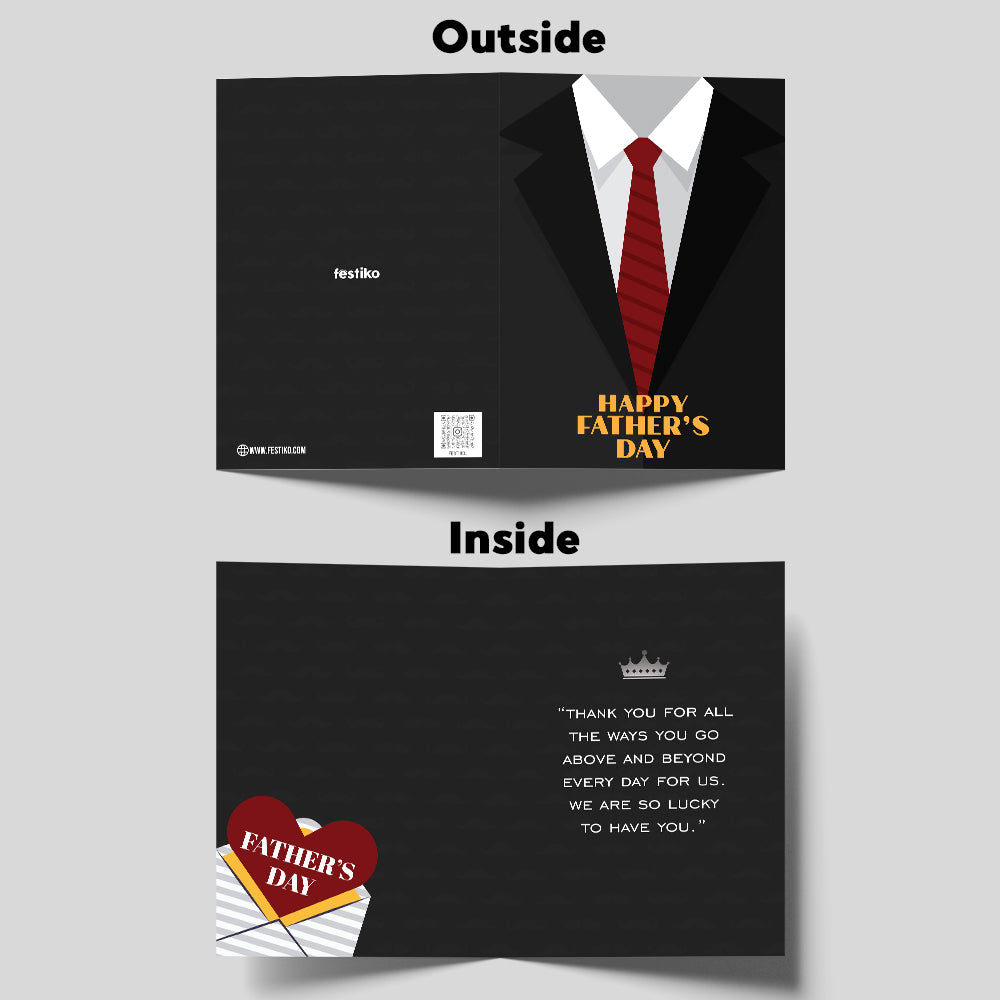 Father's Day Suit Greeting Card