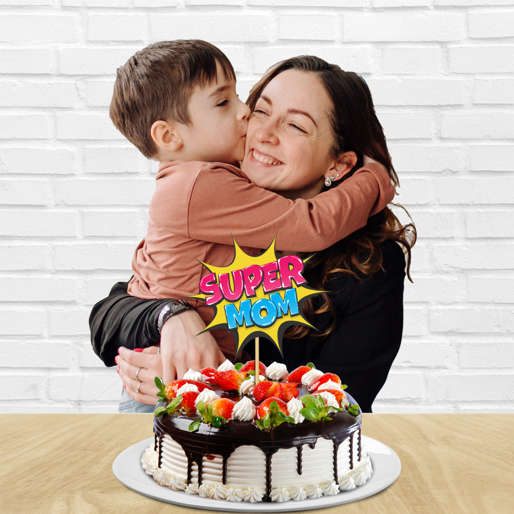 Super Mom Cake Topper