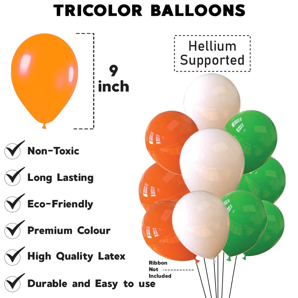 Happy Republic Day Tricolor Balloons