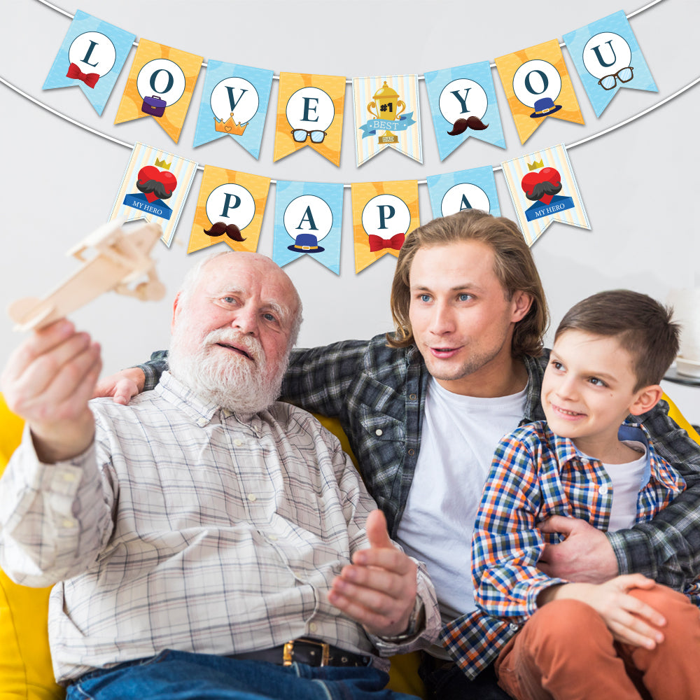 Love You Papa Banner