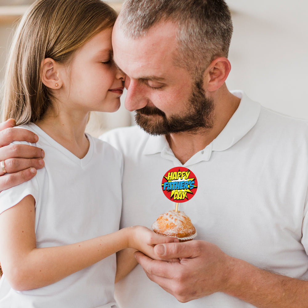 Super Hero Cupcake Toppers For Father's Day
