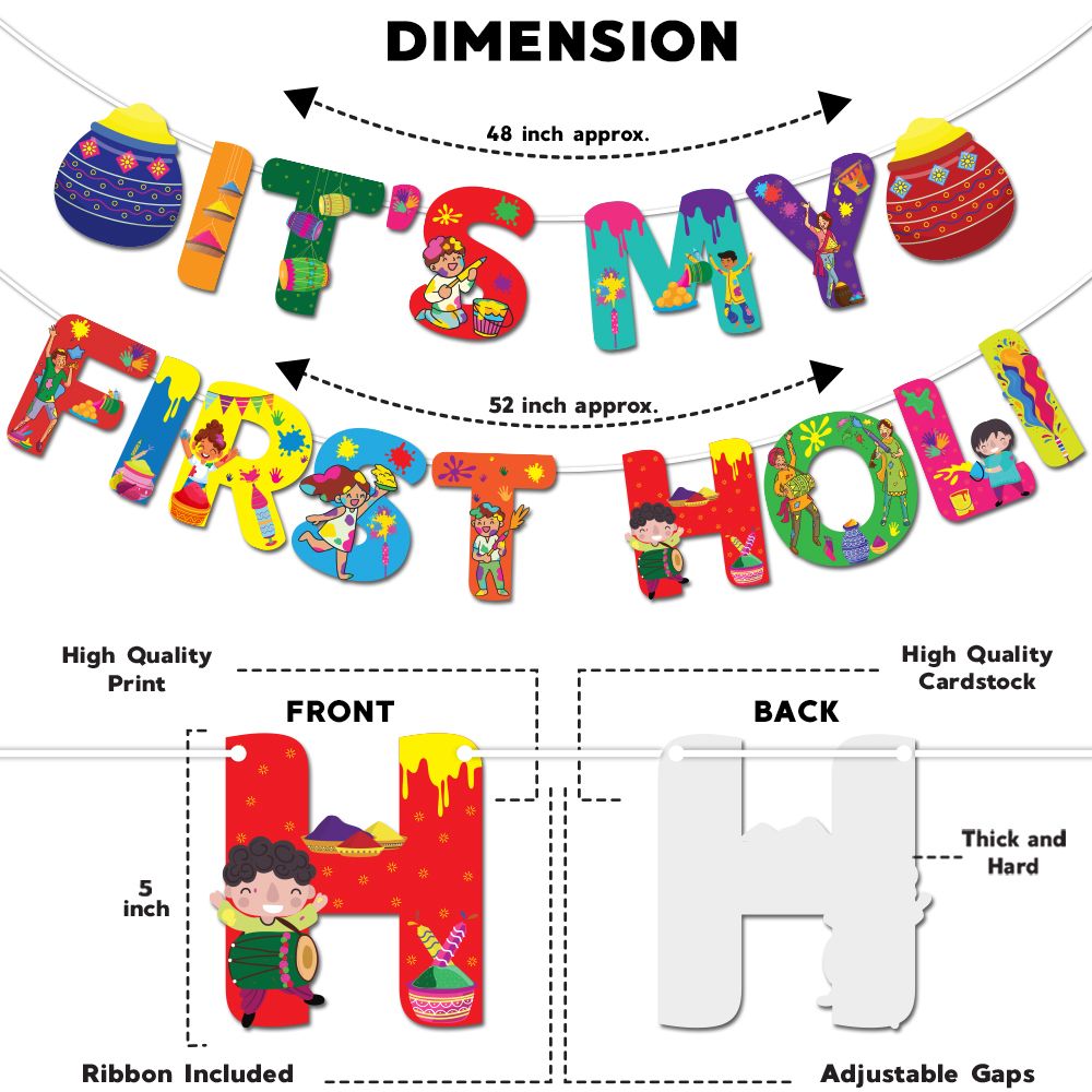 It's My First Holi Banner