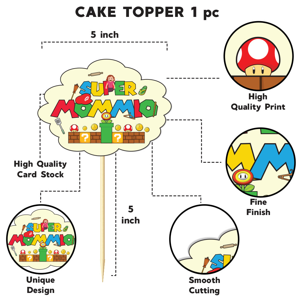 Super Mommio Cake Topper