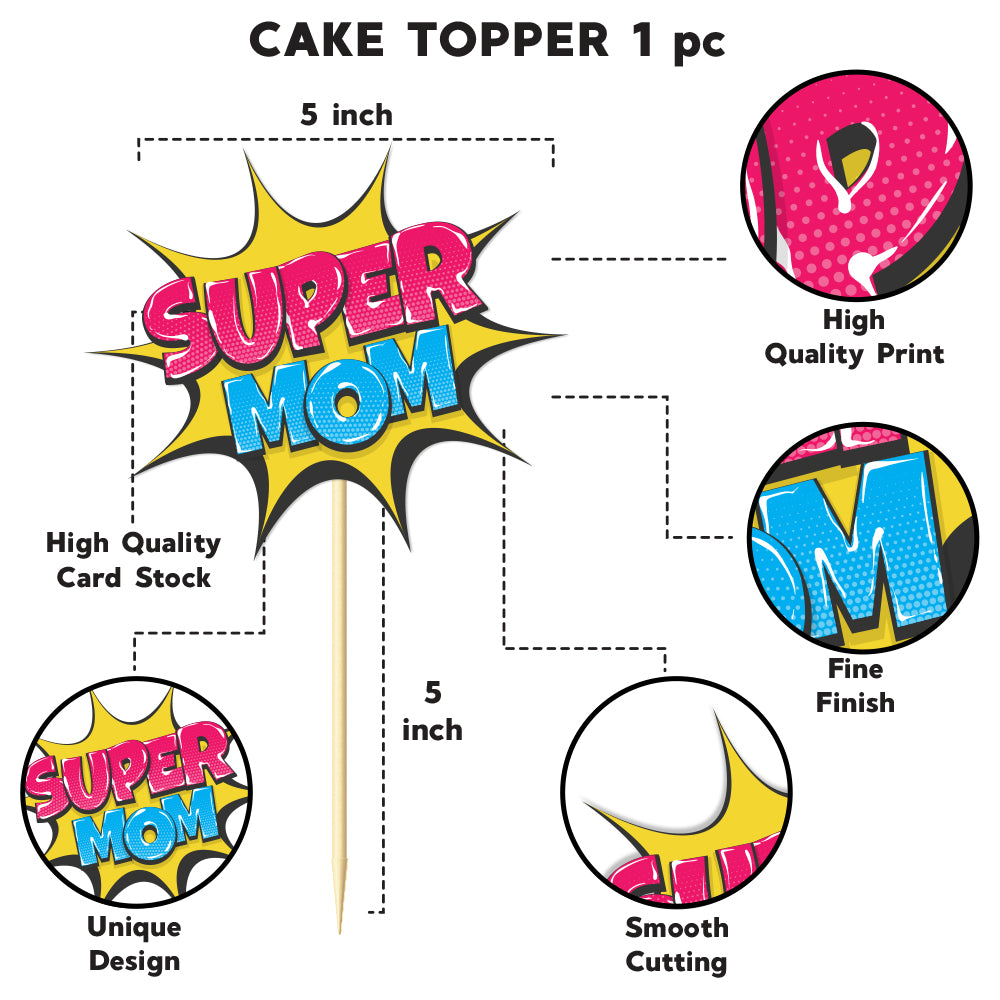 Super Mom Cake Topper