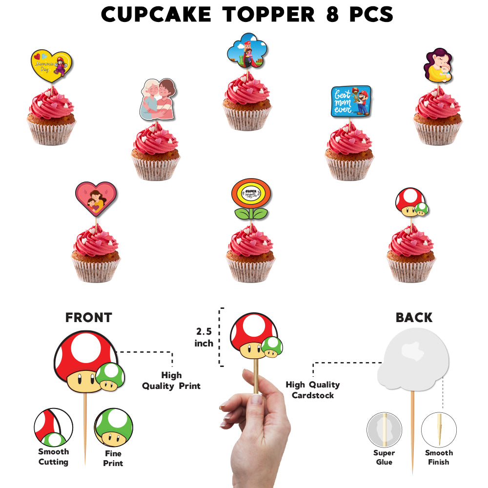 Super Mommio Theme Cupcake topper