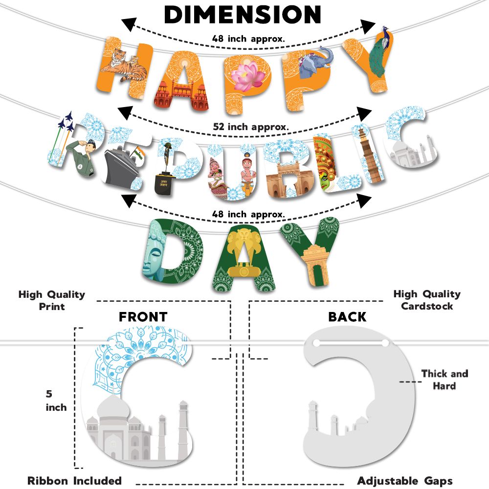 Happy Republic Day Banner (Design 1)