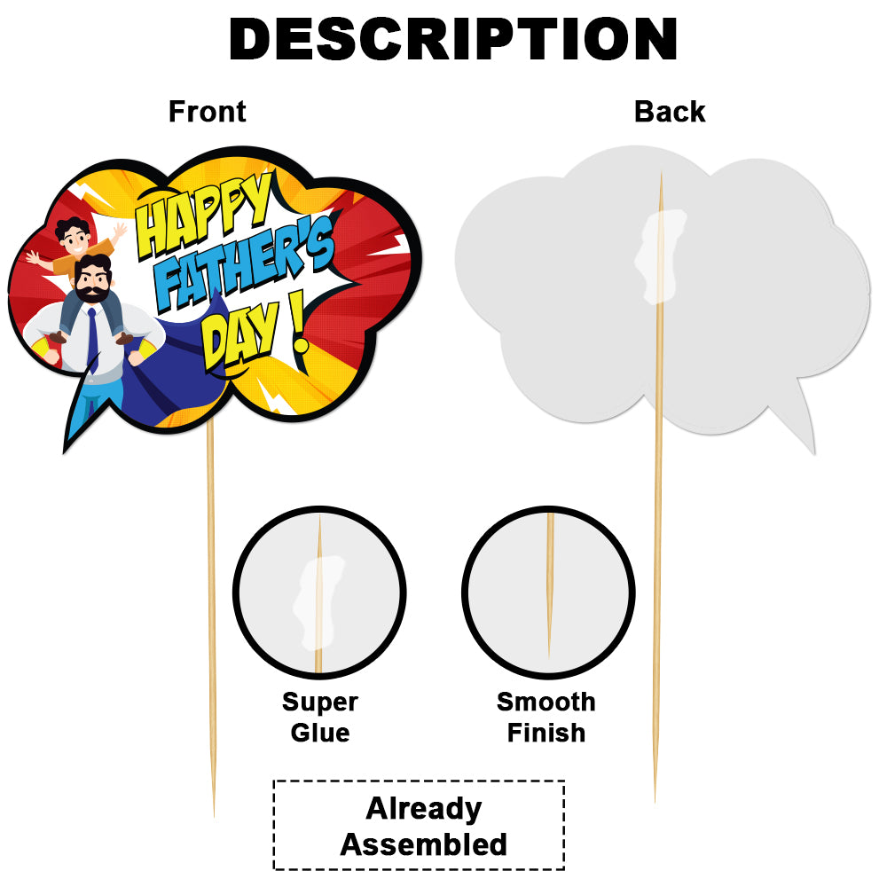 Super Hero Father's Day Cake Topper