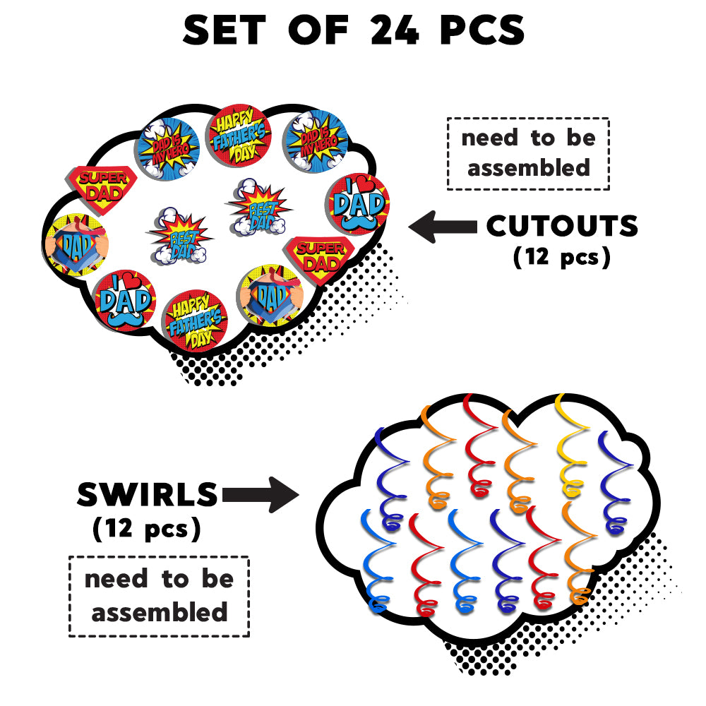 Super Hero Swirls For Father's Day