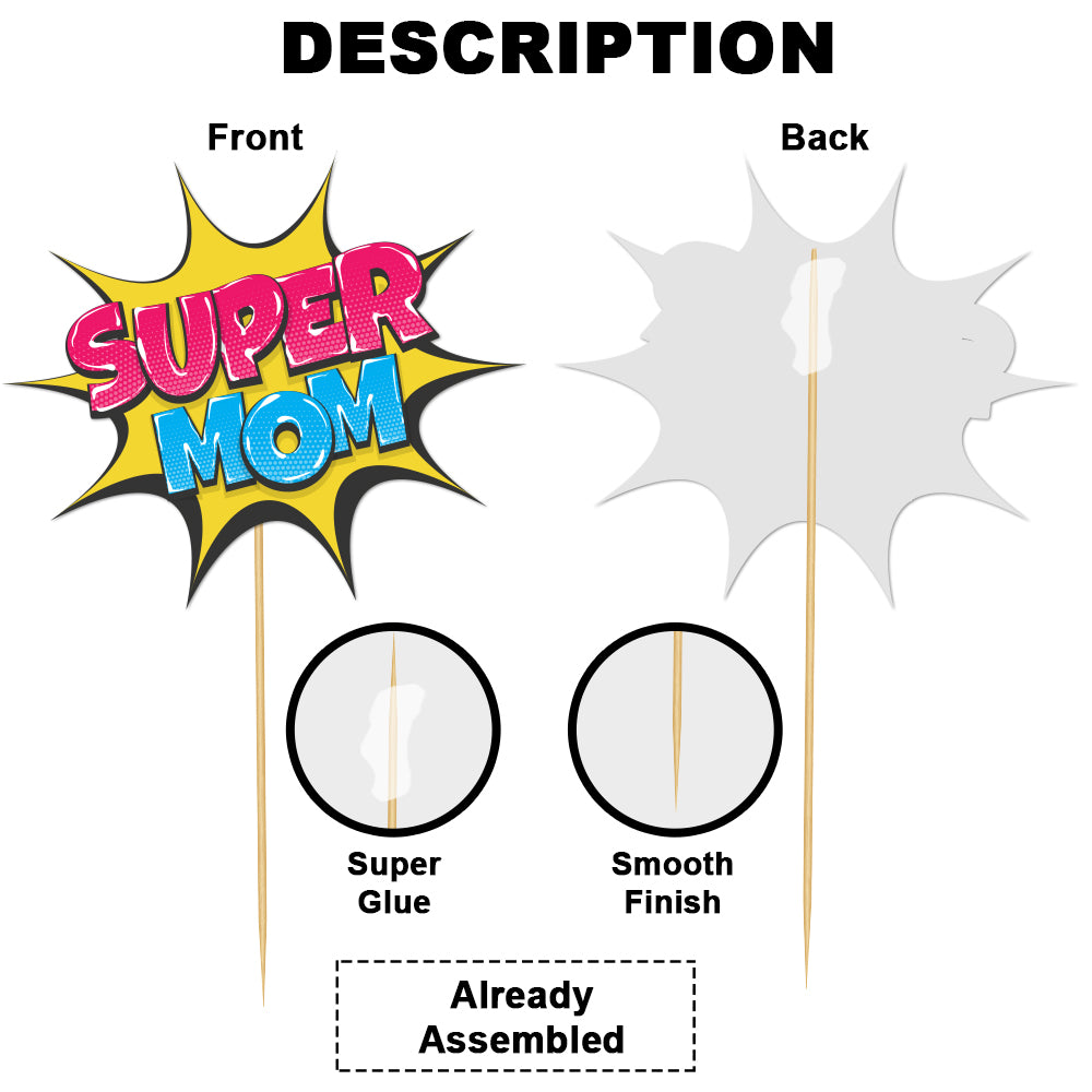 Super Mom Cake Topper
