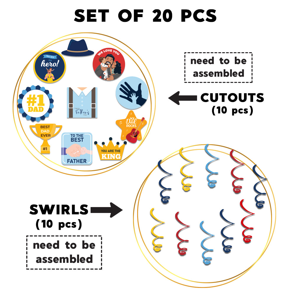 Hanging Swirls For Father's Day
