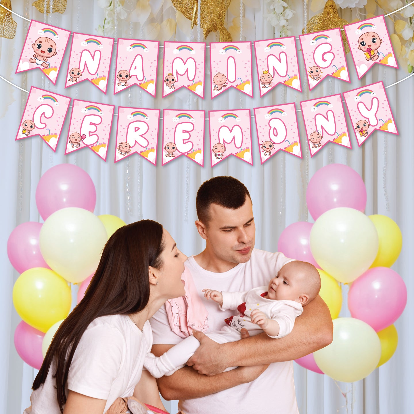 Balloons For Naming Ceremony (Pink)