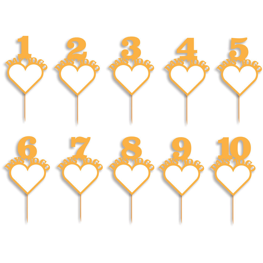 Heart Shaped Countdown Props