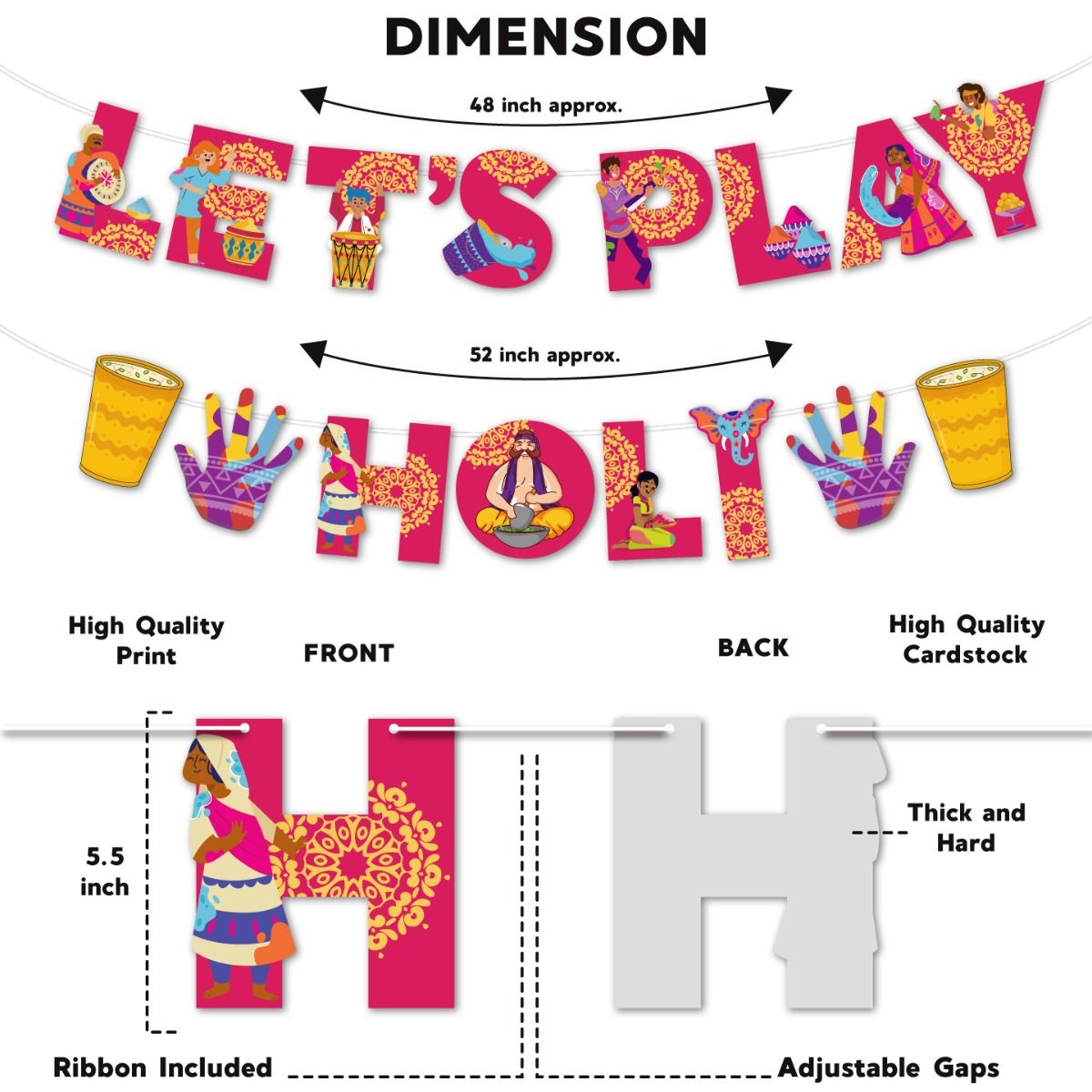 Let's Play Holi Banner