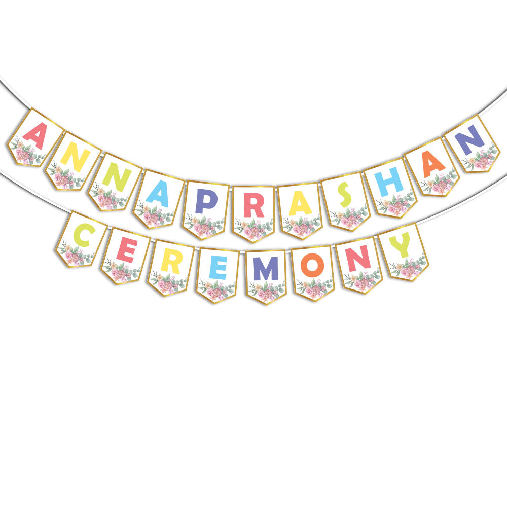 Annaprashan Ceremony Banner (Pastel Multicolor)
