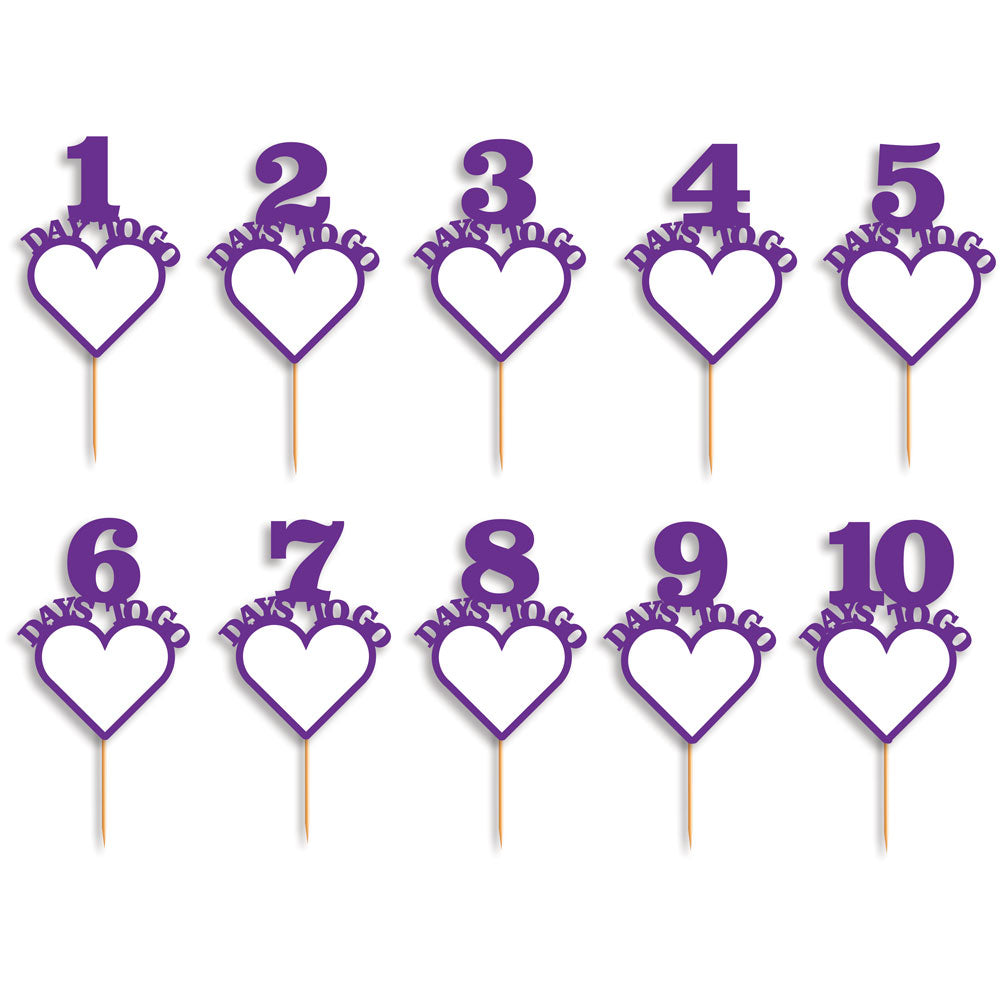 Heart Shaped Countdown Props