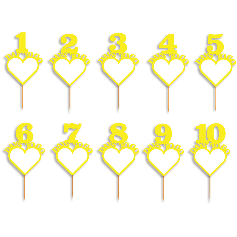 Heart Shaped Countdown Props