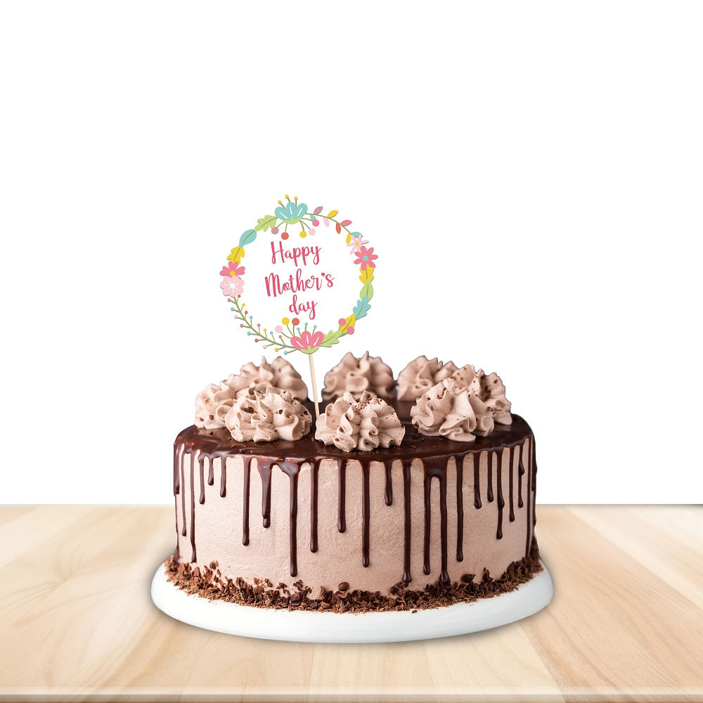 Pastel Multicolour Mother's Day Cake Topper