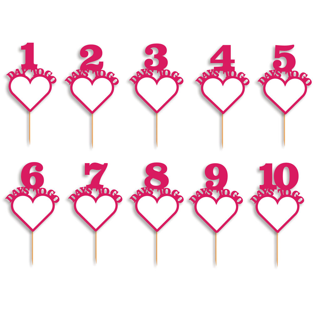 Heart Shaped Countdown Props