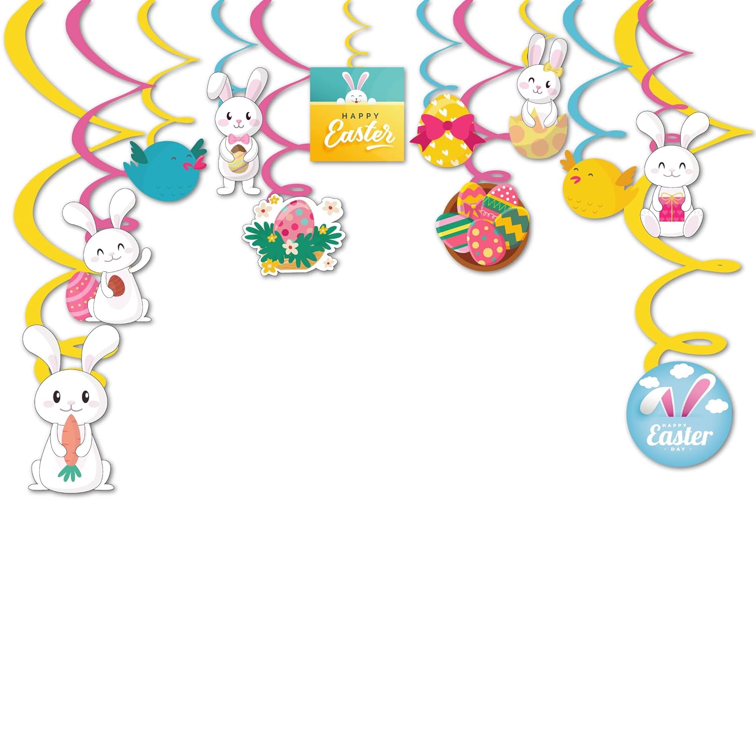 Hanging Swirls For Easter Decorations