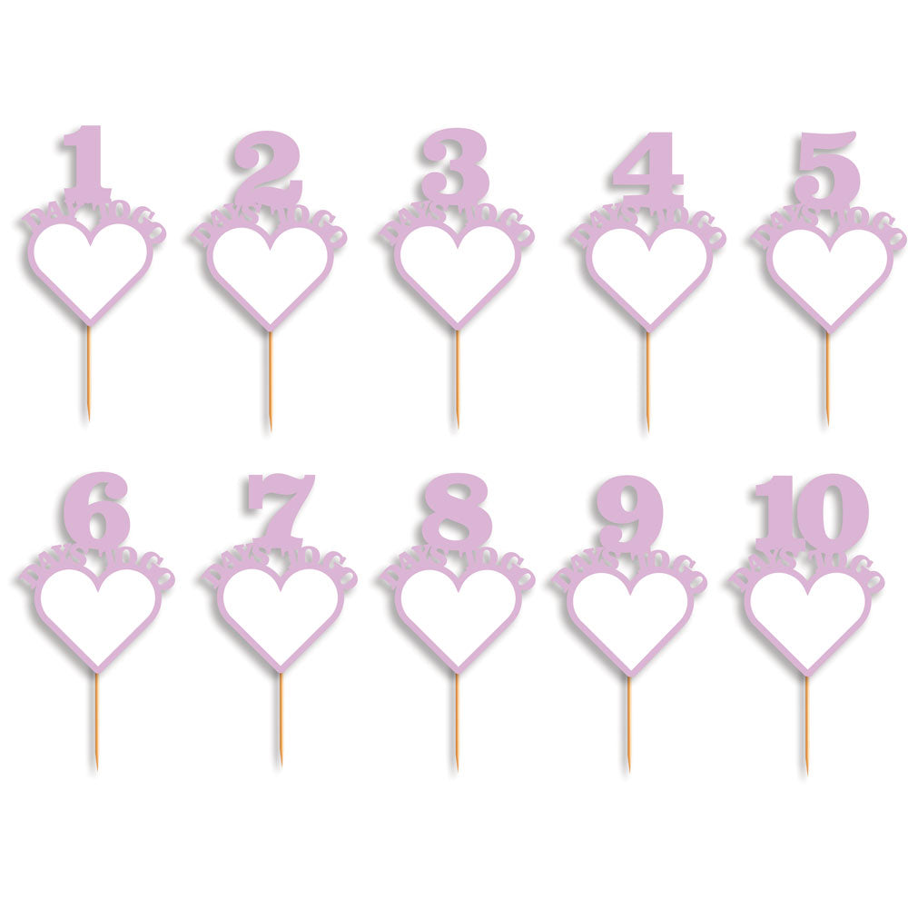 Heart Shaped Countdown Props