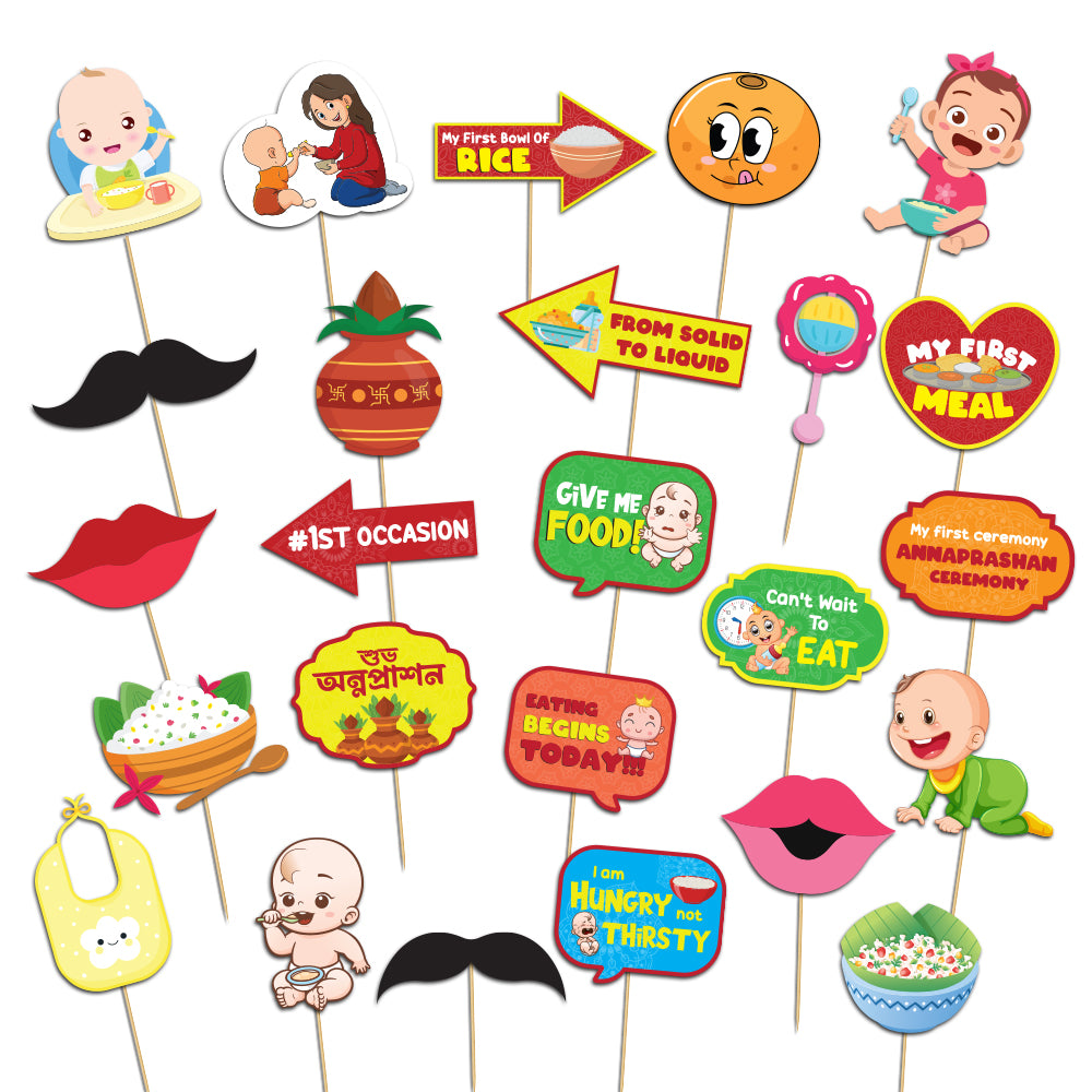 Photobooth Props For Annaprashan Ceremony