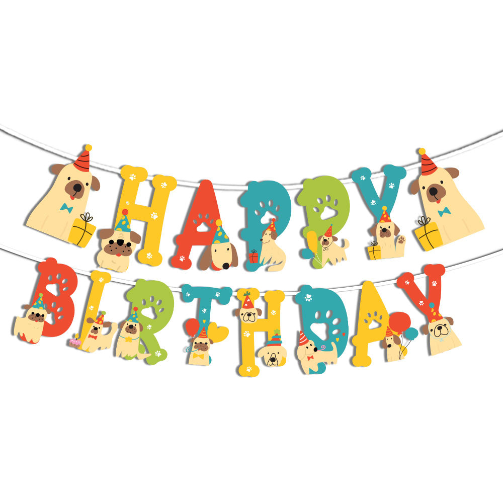 Bow Wow Theme Birthday Banner