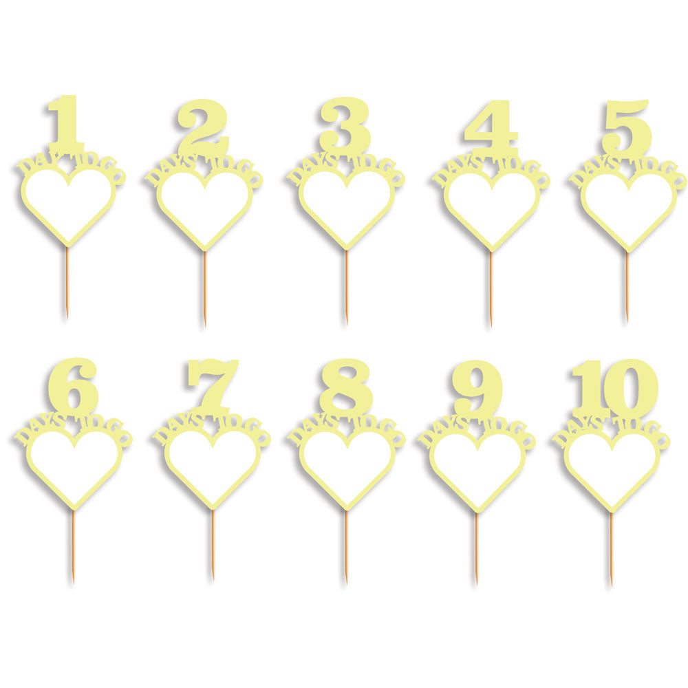 Heart Shaped Countdown Props
