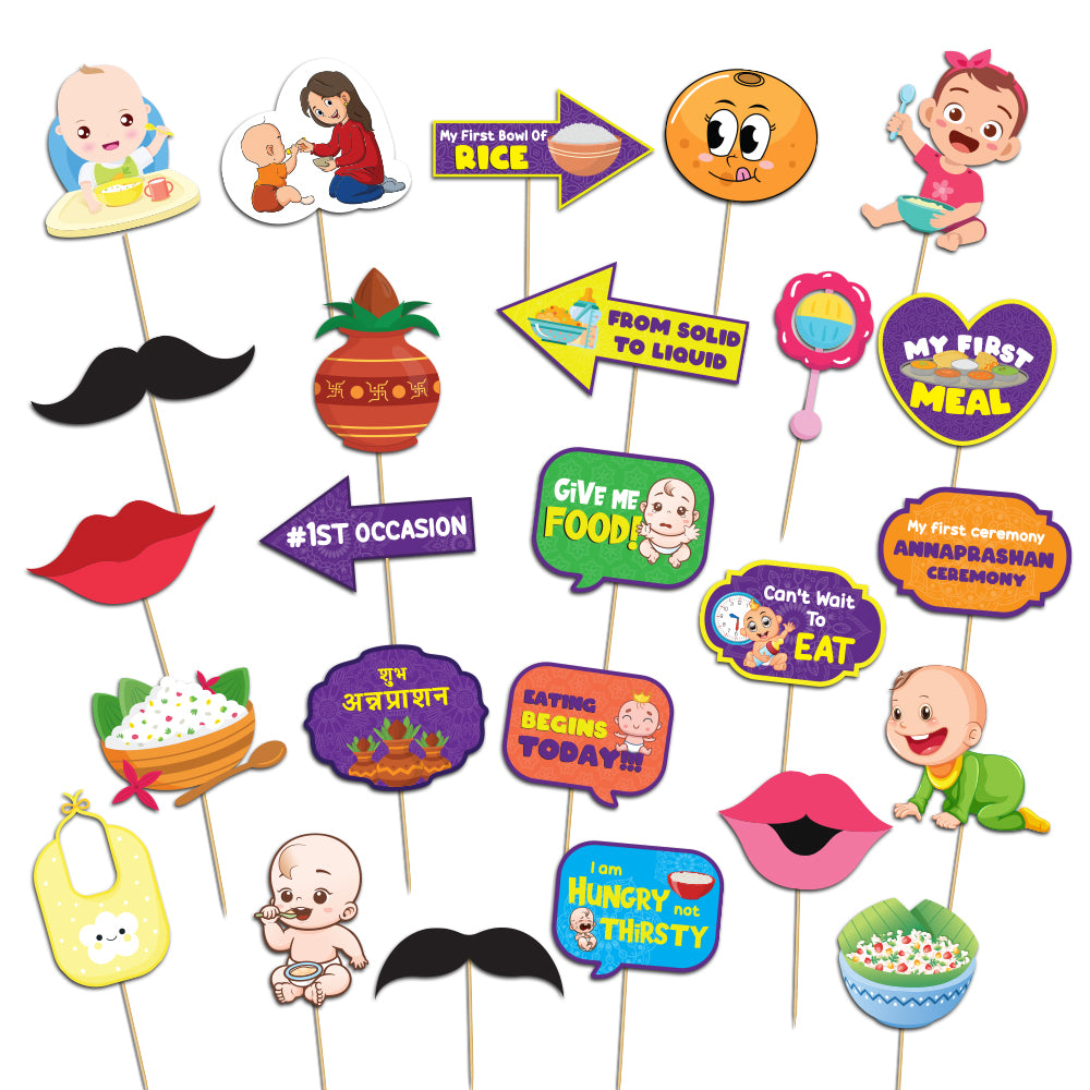 Photobooth Props For Annaprashan Ceremony