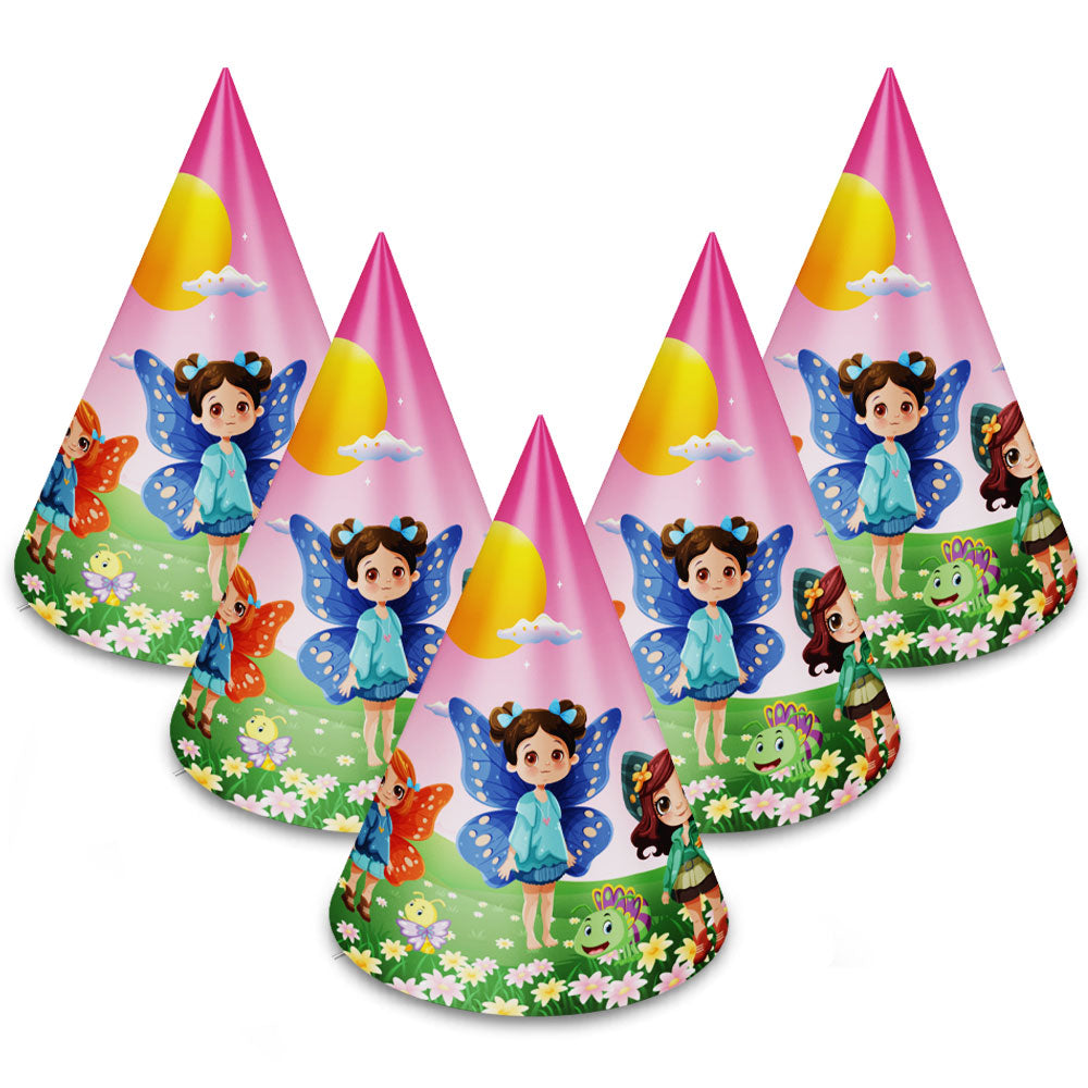 Butterfly Bliss Theme Cone Hats