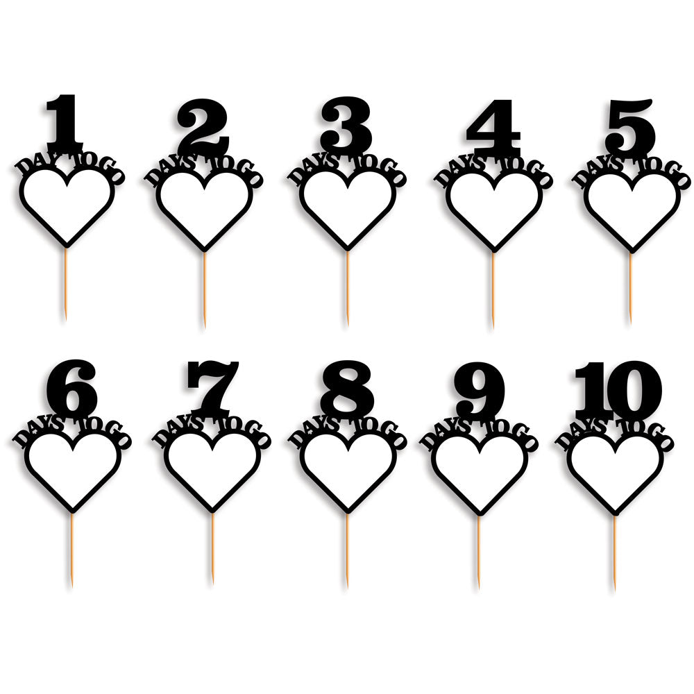 Heart Shaped Countdown Props