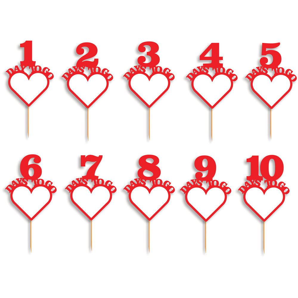 Heart Shaped Countdown Props