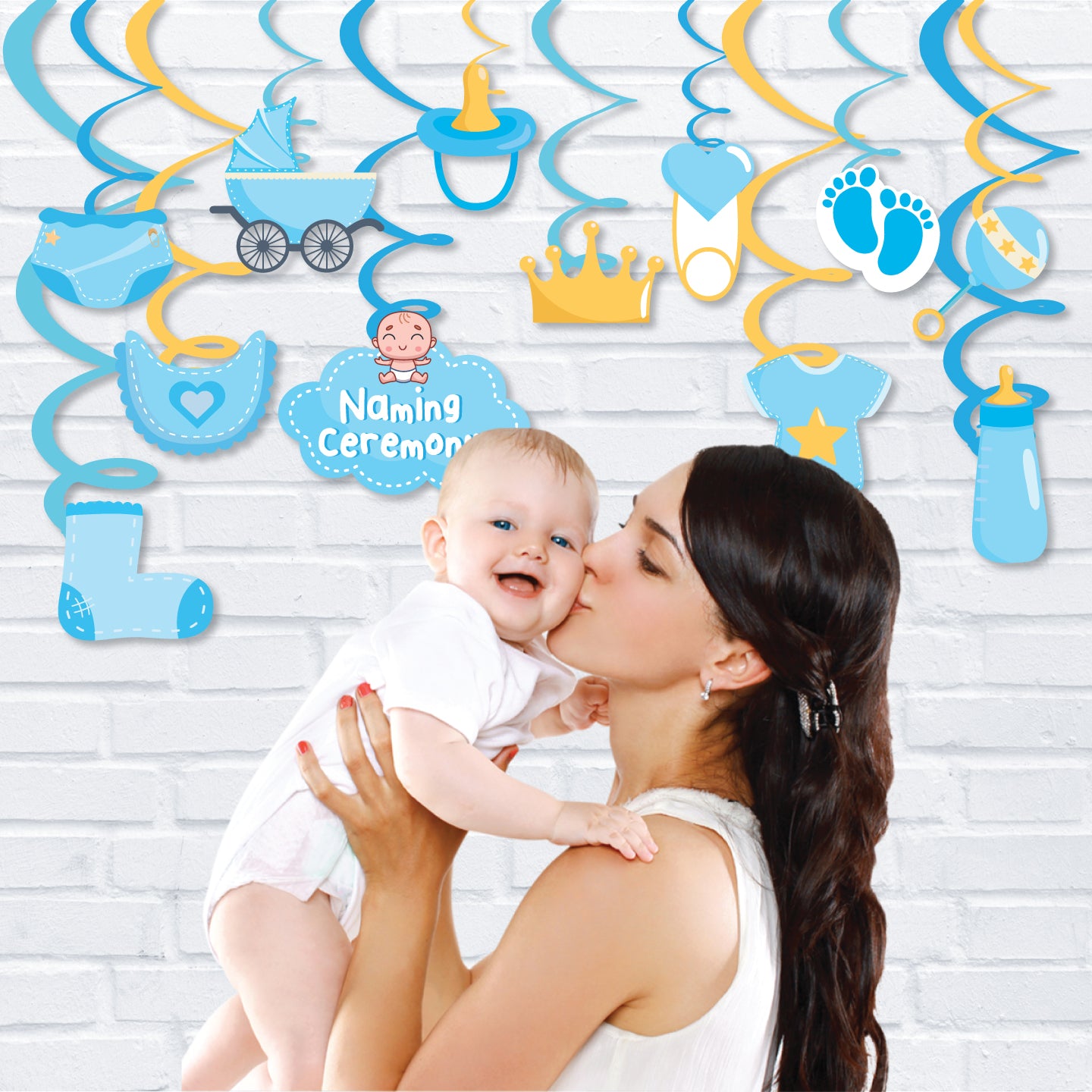 Naming Ceremony Swirls for boys