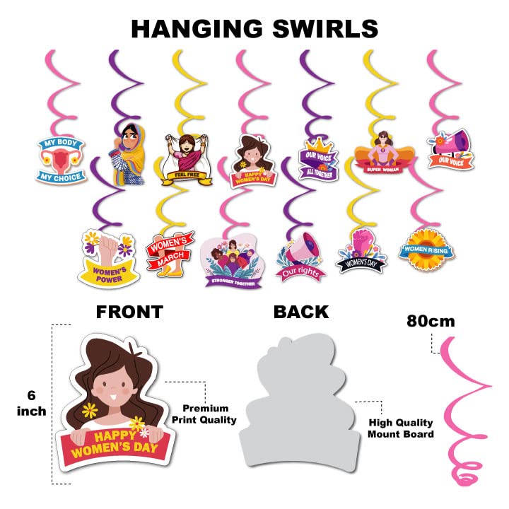 Hanging Swirls For Women's Day