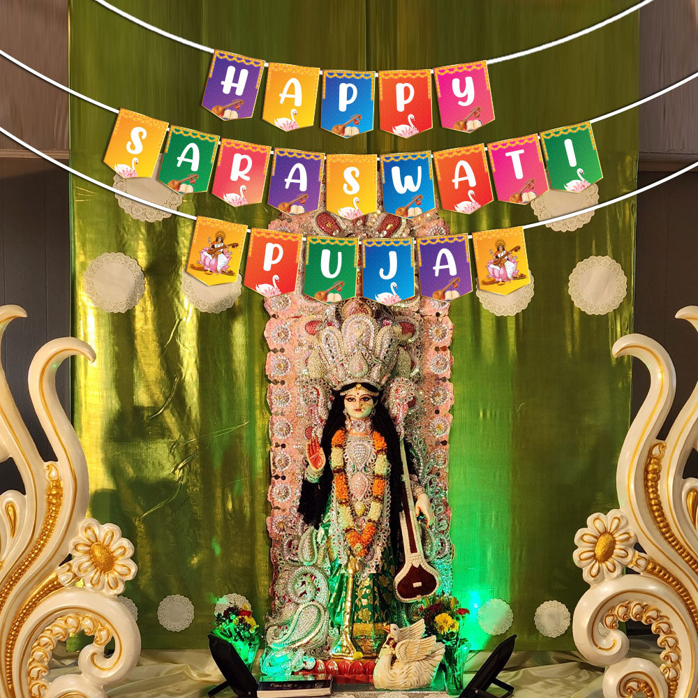Happy Saraswati Puja Banner