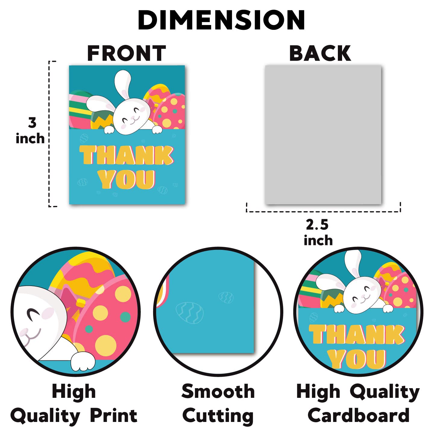 Blue Easter Thankyou Cards with Envelope