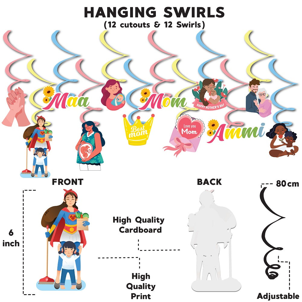 Hanging Swirls For Mother's Day