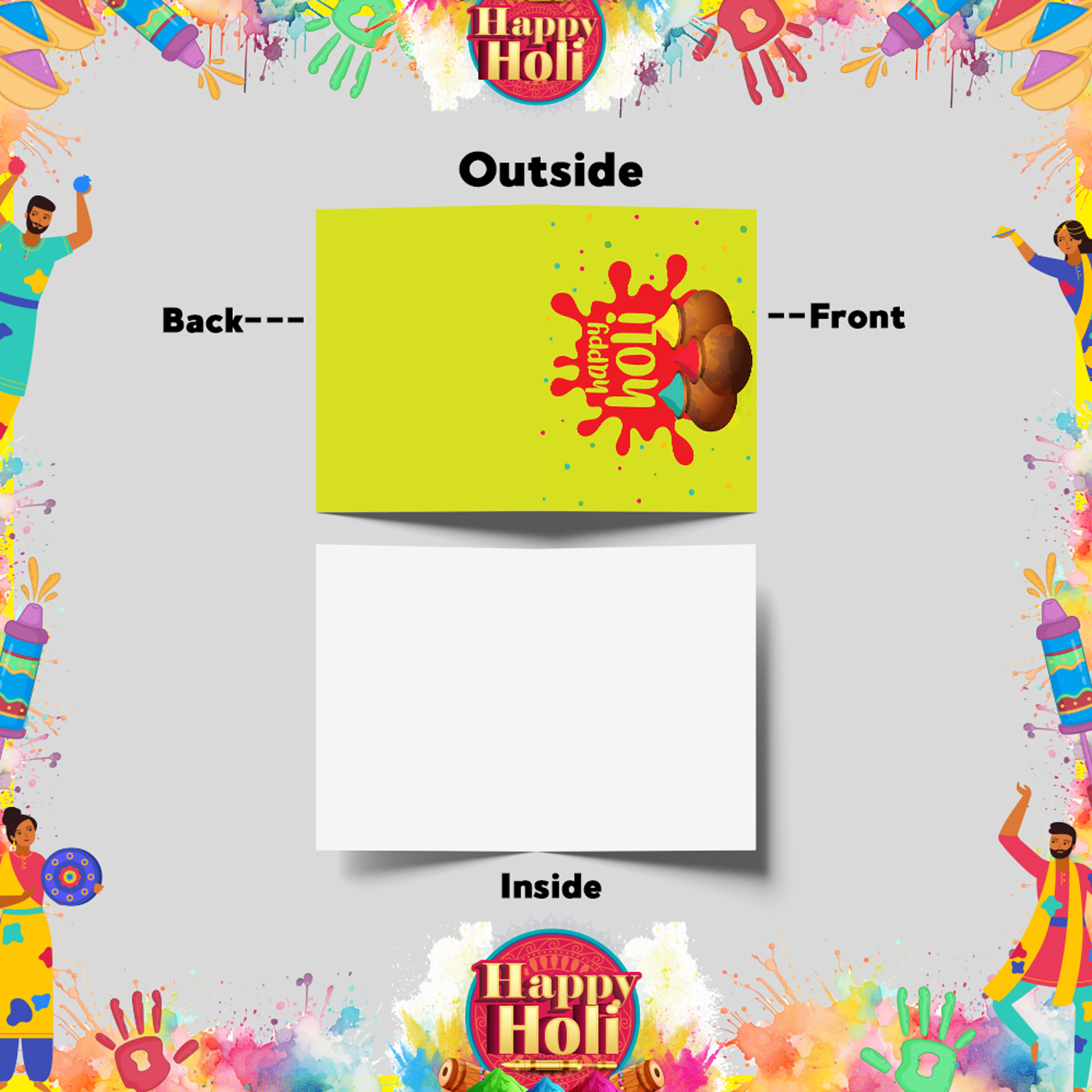 Tent cards for Holi