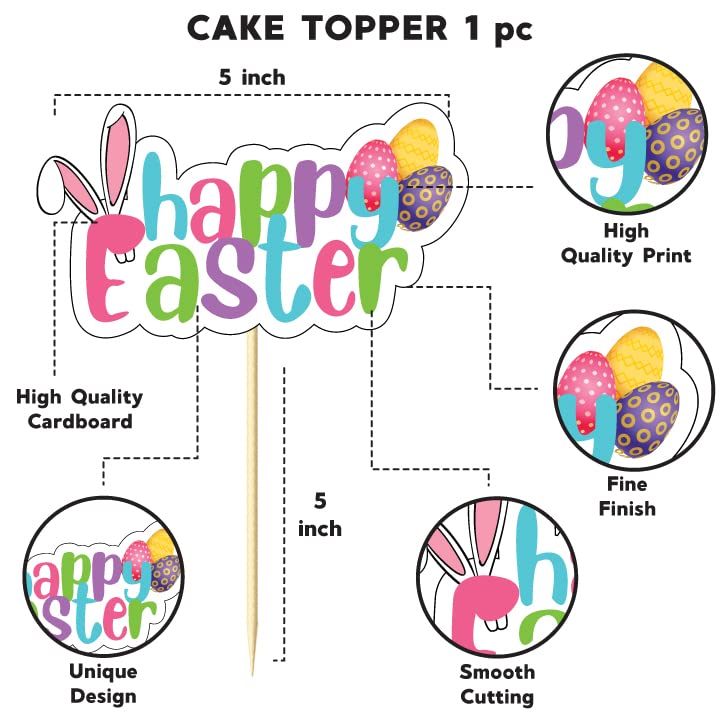 Happy Easter Cake Topper - Type 2