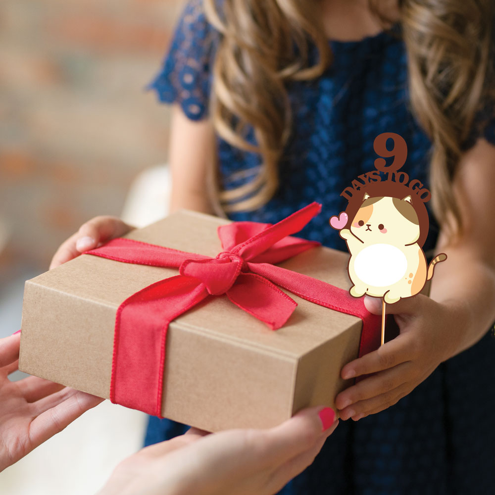 Cute Cat Countdown Props of 1-10 Days To Go