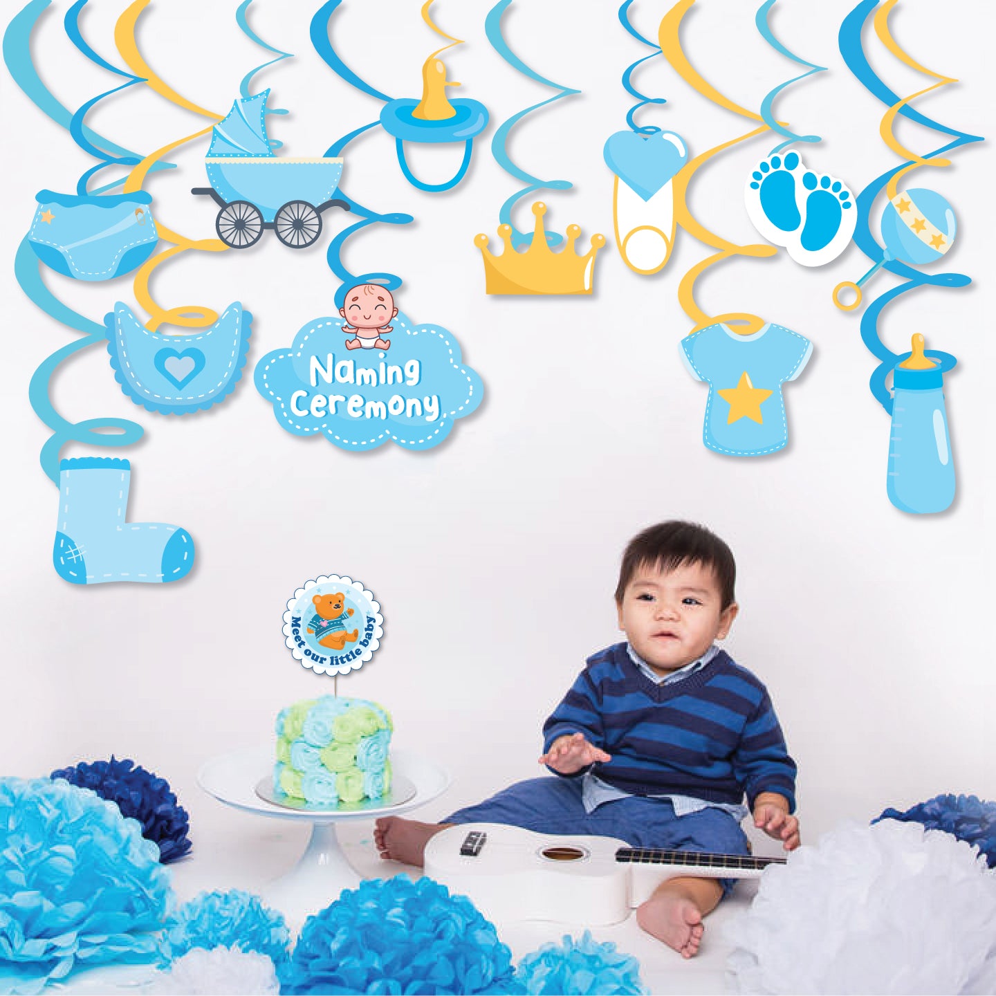 Naming Ceremony Swirls for boys