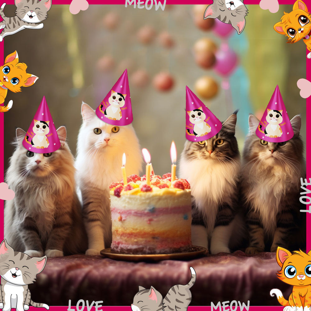 Kitty Party Theme Cone Hats