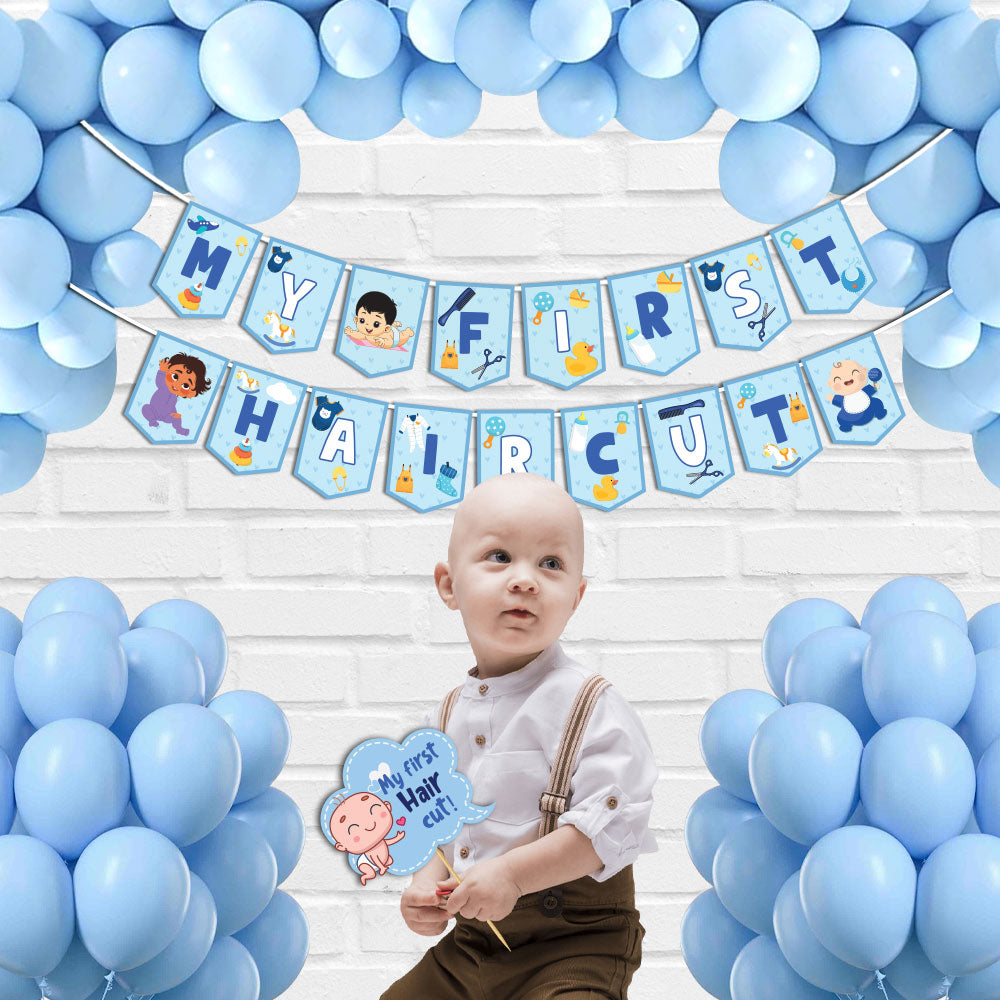 Balloons For First Haircut (Blue)