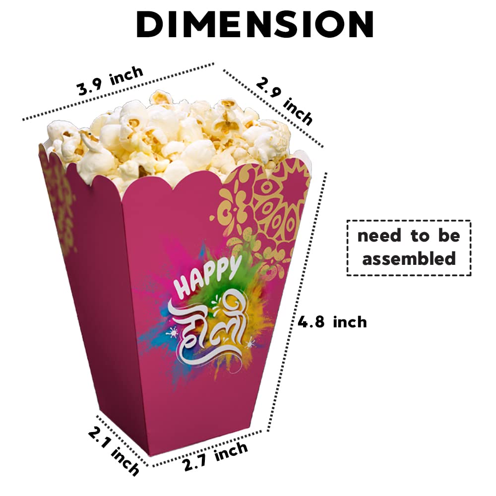 Snacks/Popcorn Box For Holi Party