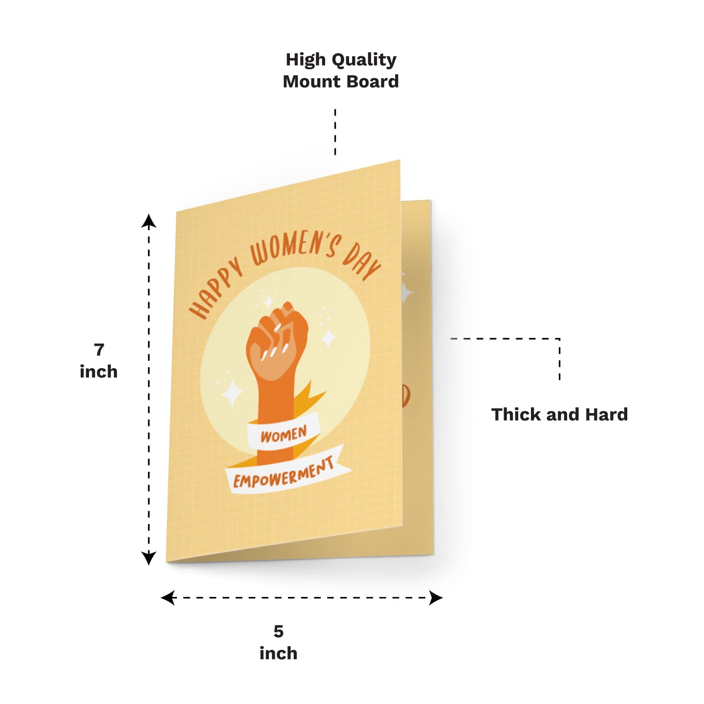 Yellow Happy Women's Day Card With Envelope