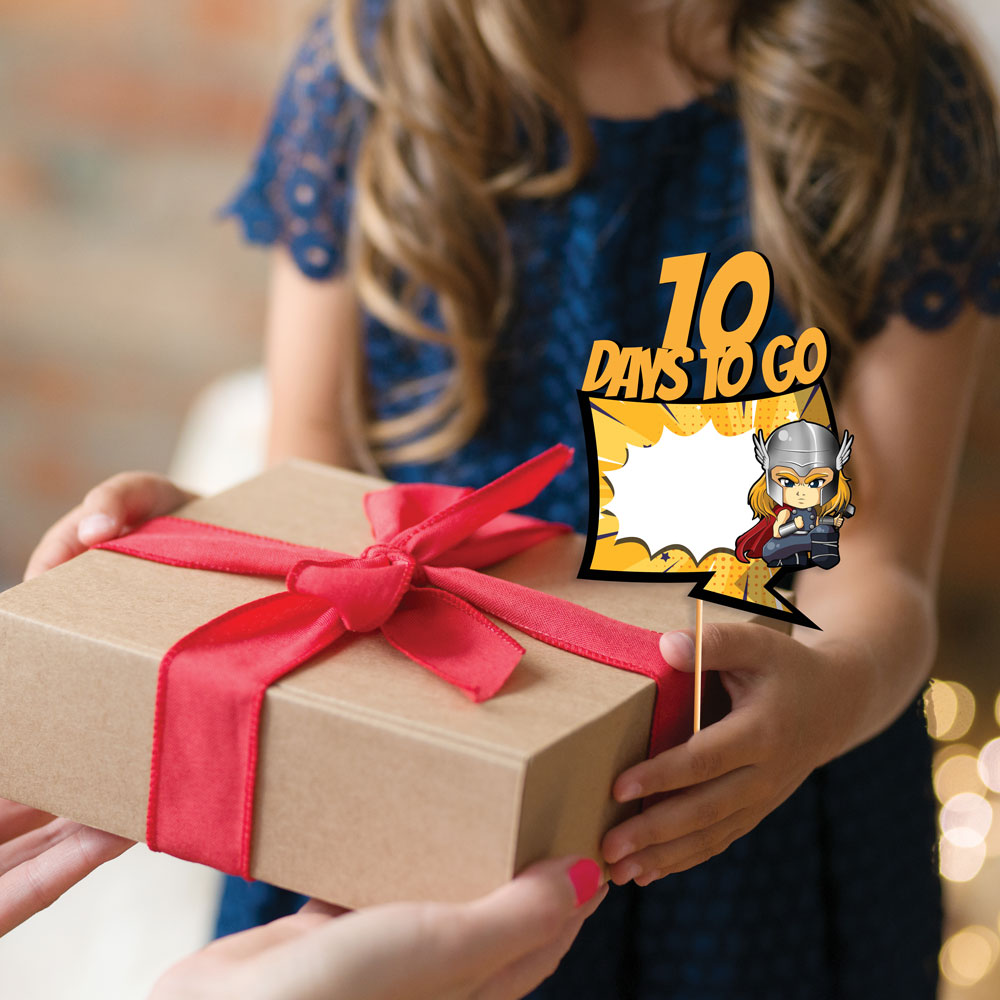 Superhero Theme Countdown Props