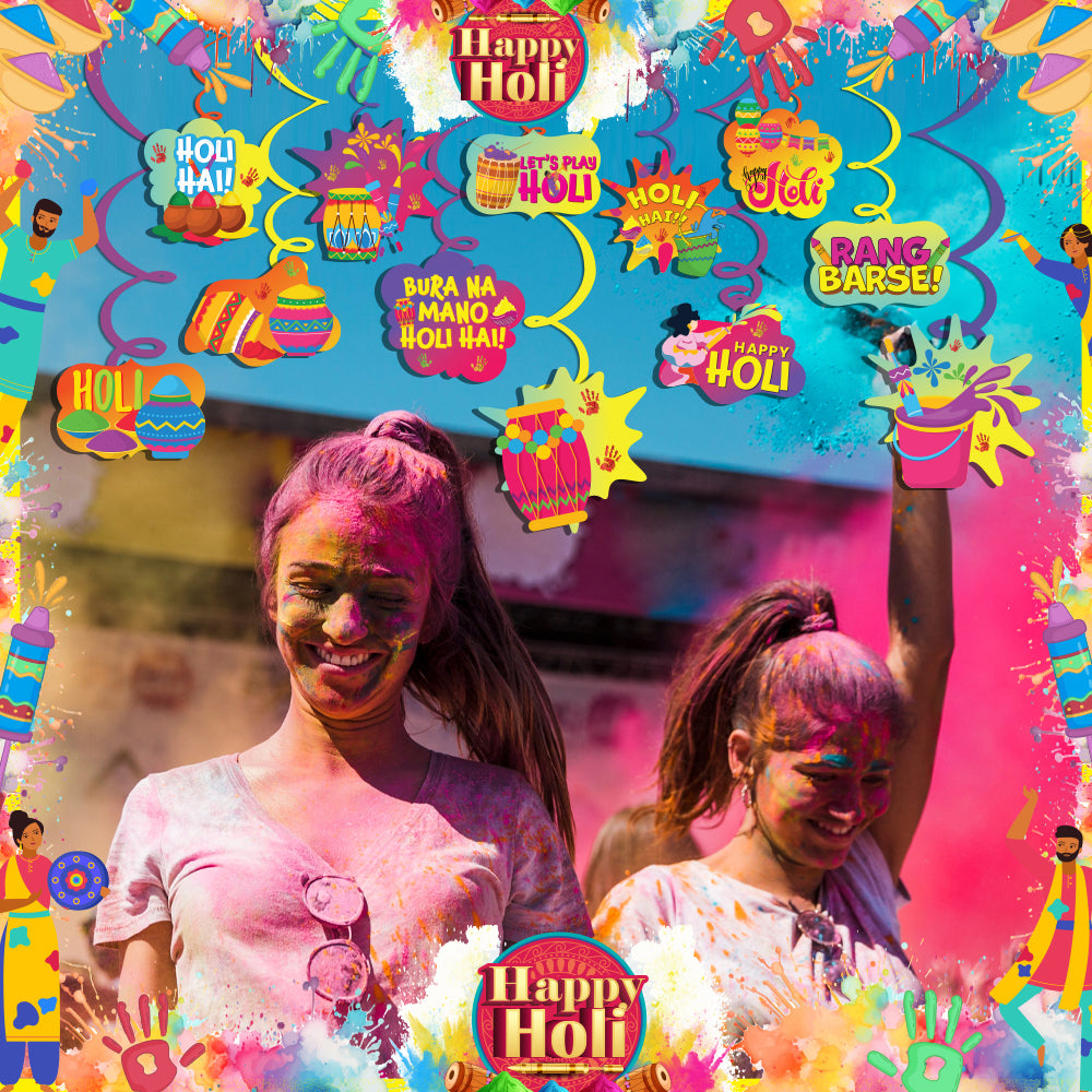 Hanging Swirls Decoration For Holi