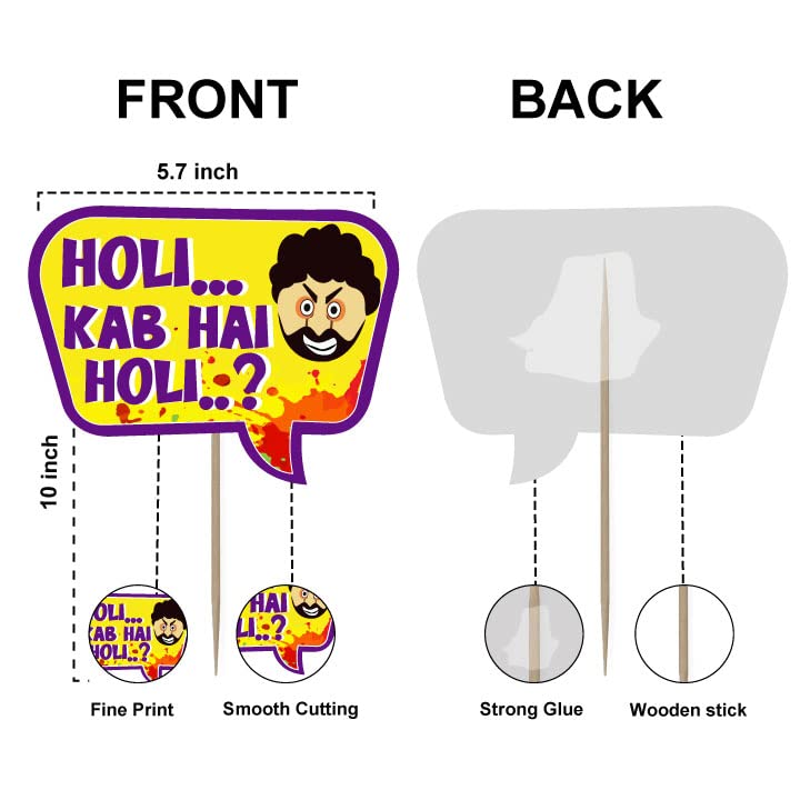 Photobooth Props For Holi - Type 3