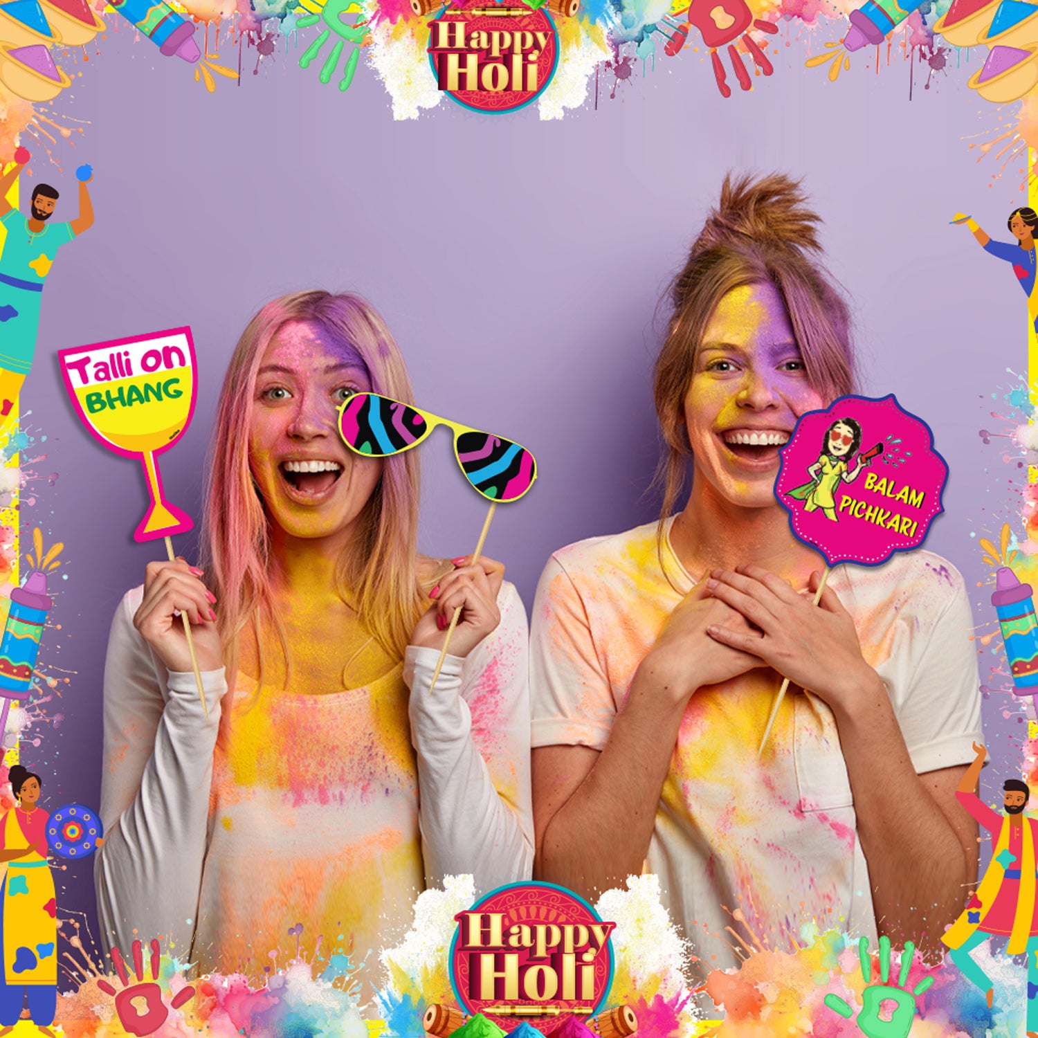 Bollywood Photobooth Props For Holi - Type 5