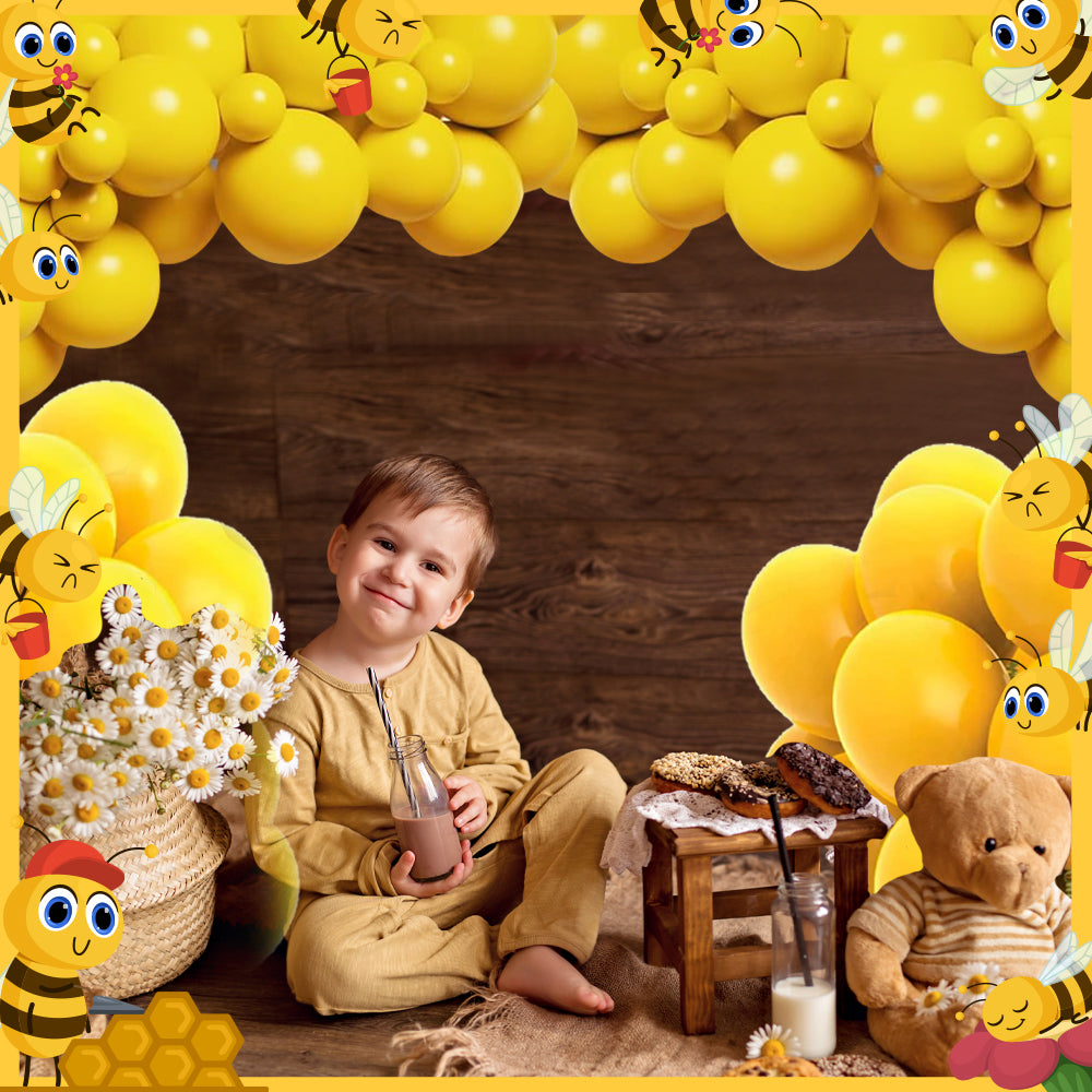 Bee Buzz Party Theme Balloons (Yellow)